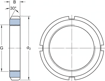 Porca de fixação - SKF - KM 21 - Unitário