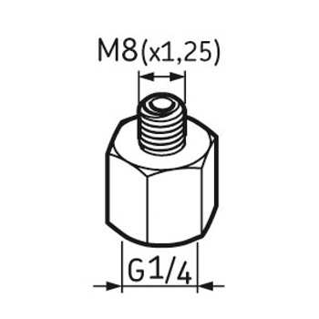 Pino graxeiro G1/4 – M8 - SKF - LAPN 8 - Unitário