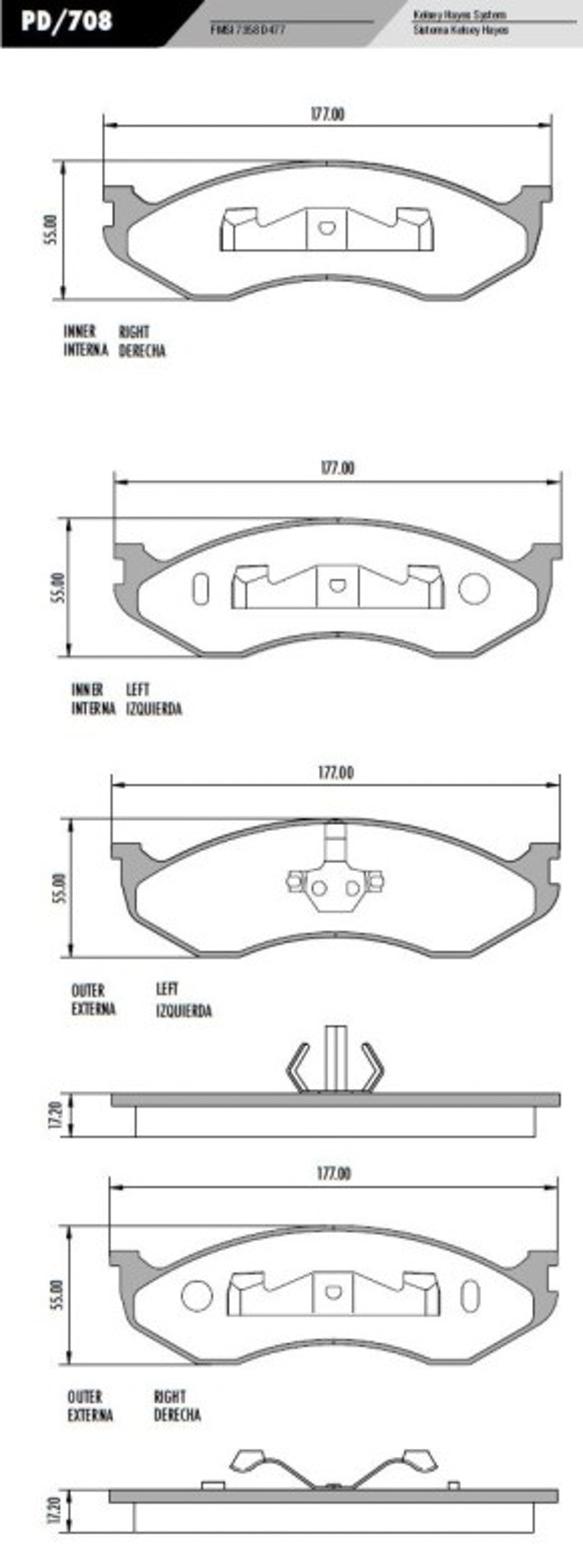 Pastilha de Freio - Fras-le - PD/708 - Jogo