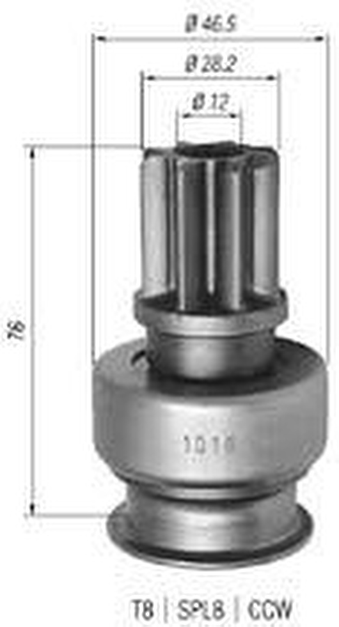 Impulsor de Partida do Motor de Arranque - Zen - 1018 - Unitário