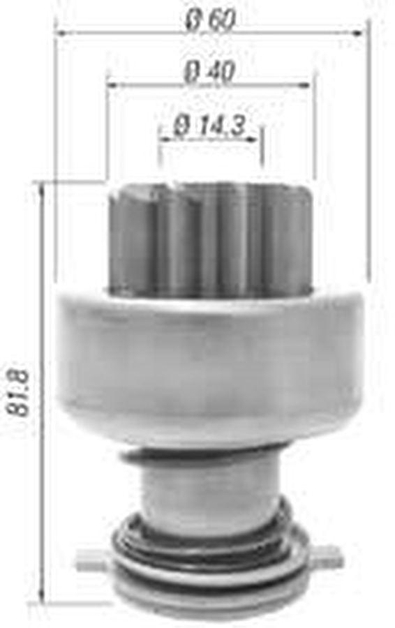 Impulsor de Partida do Motor de Arranque Automotivo Unitário - Zen - 1678 - Unitário