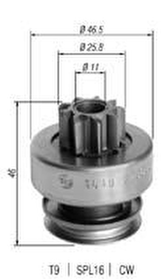 Impulsor de Partida do Motor de Arranque - Zen - 1619 - Unitário