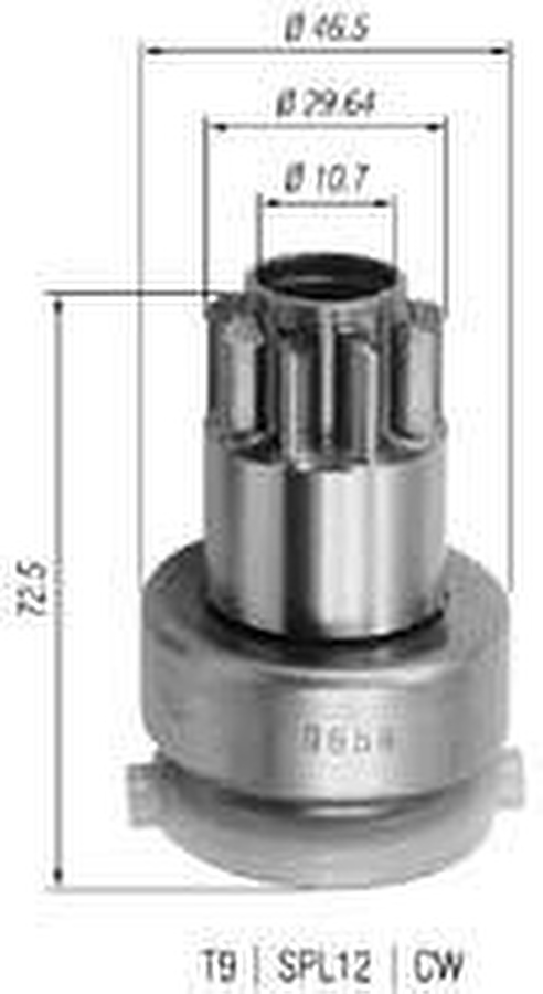 Impulsor de Partida do Motor de Arranque - Zen - 0856 - Unitário