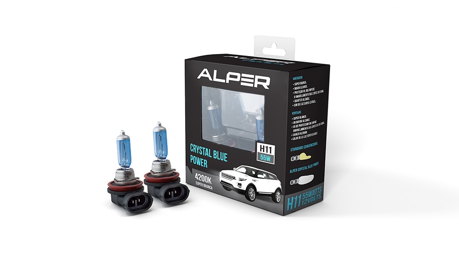 Lâmpada Super Branca H11 - Alper - 17116 - Unitário