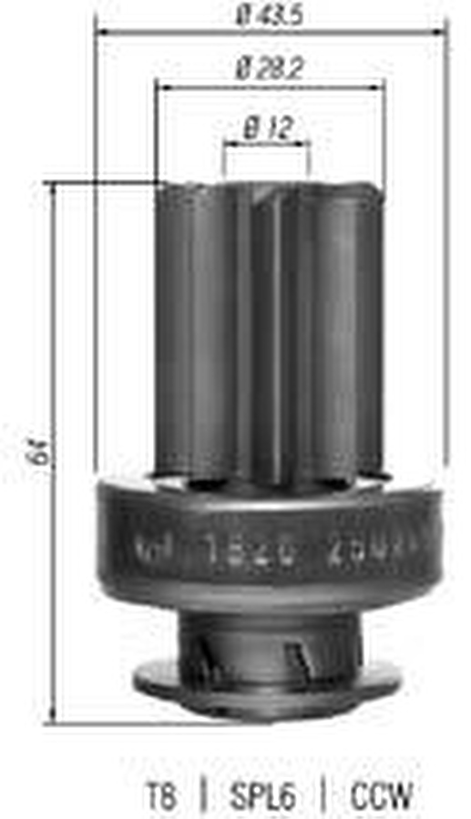 Impulsor de Partida do Motor de Arranque - Zen - 1620 - Unitário