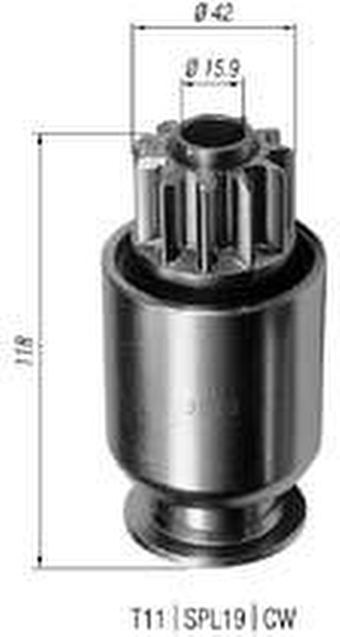 Impulsor de Partida do Motor de Arranque Automotivo Unitário - Zen - 0920 - Unitário