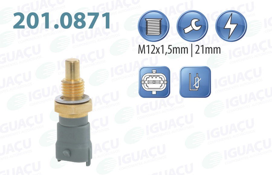 Sensor de Temperatura de Água - Iguaçu - 201.0871 - Unitário