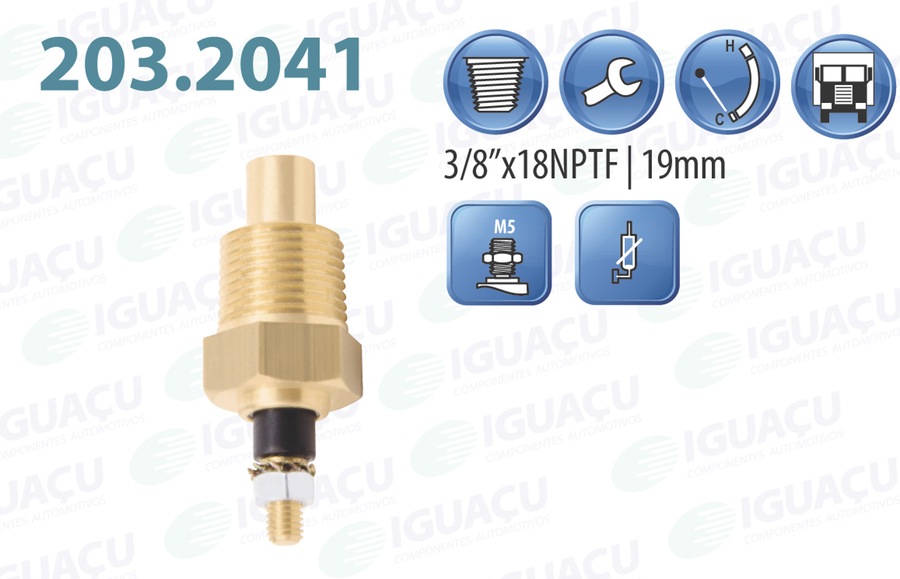Sensor para o Marcador de Temperatura do Painel - Iguaçu - 203.2041 - Unitário