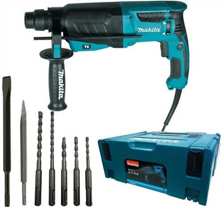 Martelete Perfurador Rompedor 830w HR2630J com Maleta e Acessórios Makita - Makita - HR2630J-127V-P - Unitário