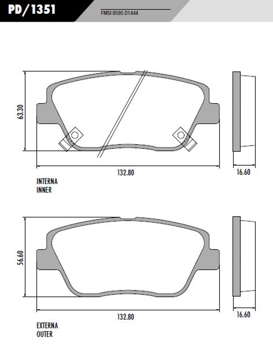 Pastilha de Freio - Fras-le - PD/1351 - Jogo