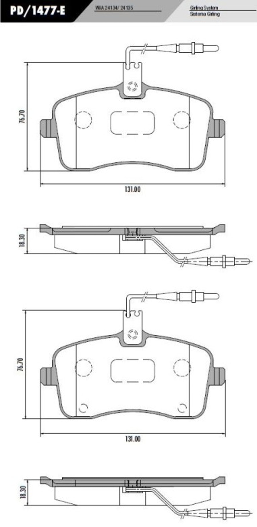 Pastilha de Freio - Fras-le - PD/1477-E - Jogo