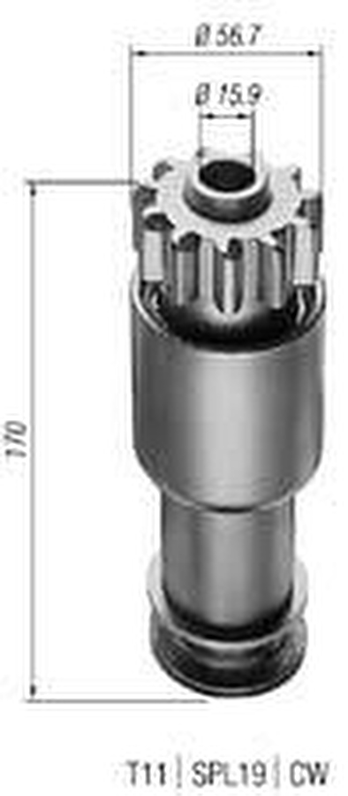 Impulsor de Partida do Motor de Arranque - Zen - 0556 - Unitário