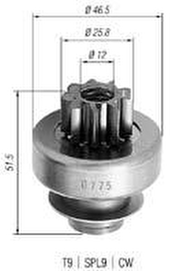 Impulsor de Partida do Motor de Arranque - Zen - 0775 - Unitário