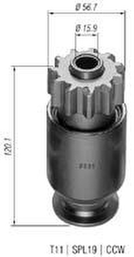 Impulsor de Partida do Motor de Arranque - Zen - 0626 - Unitário