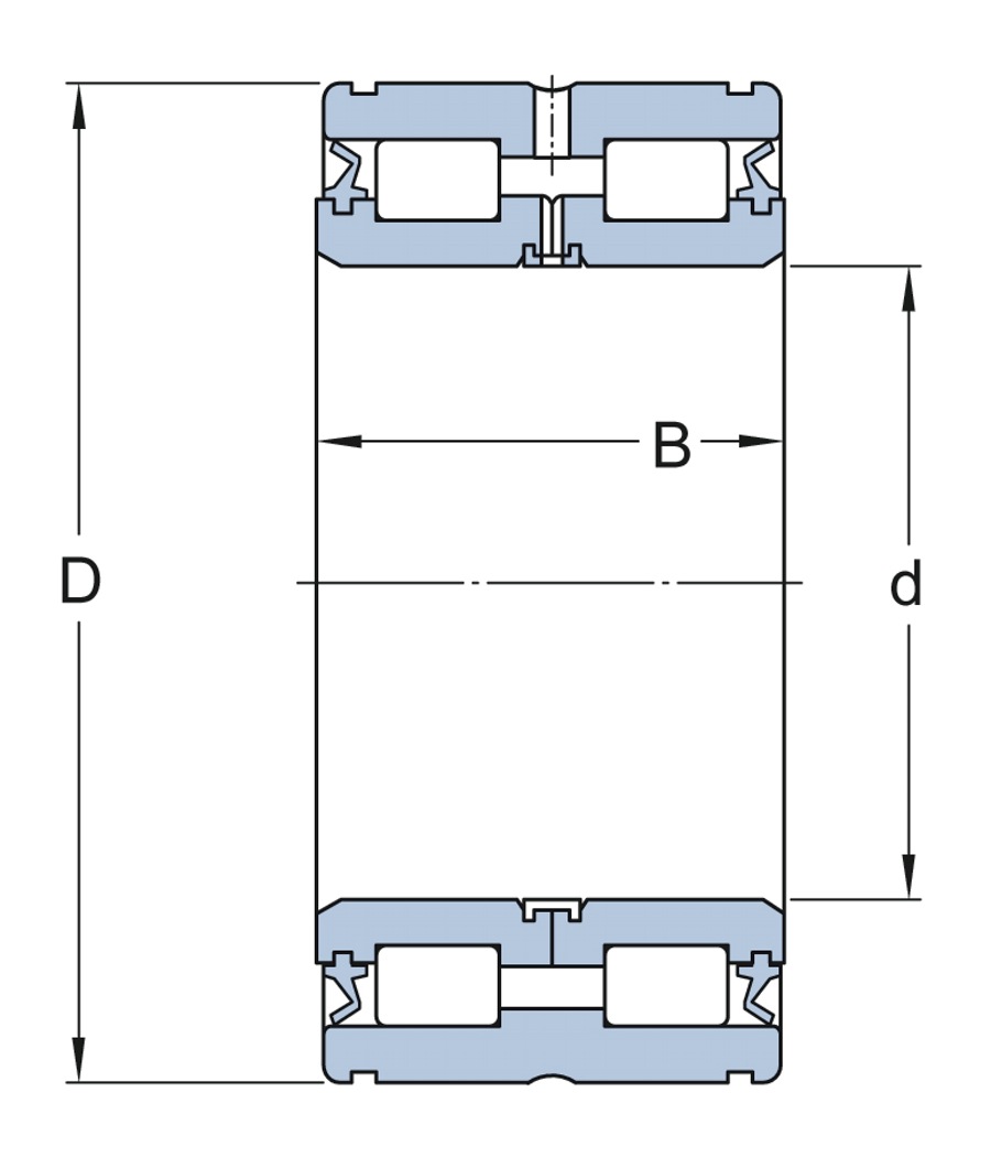 Rolamento de rolos cilíndricos - SKF - RNU 203 TN9 - Unitário