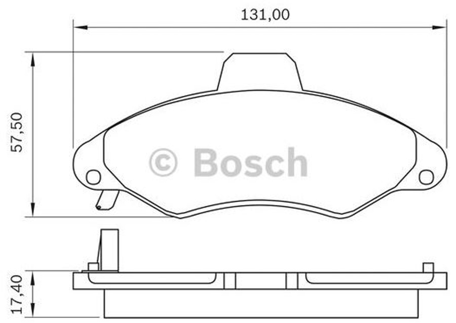 PASTILHA DE FREIO BB 0041 - Bosch - 0986BB0265 - Jogo