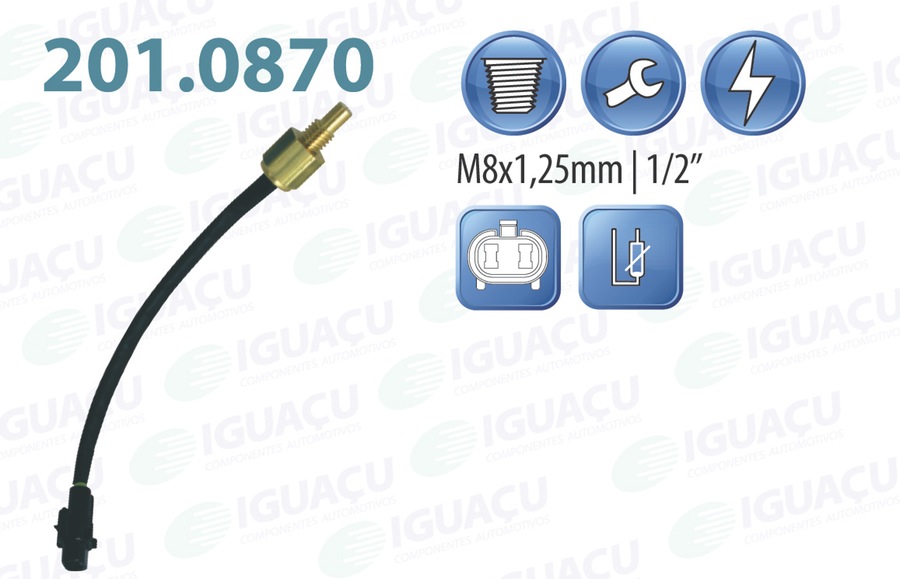 Sensor de Temperatura de Água - Iguaçu - 201.0870 - Unitário