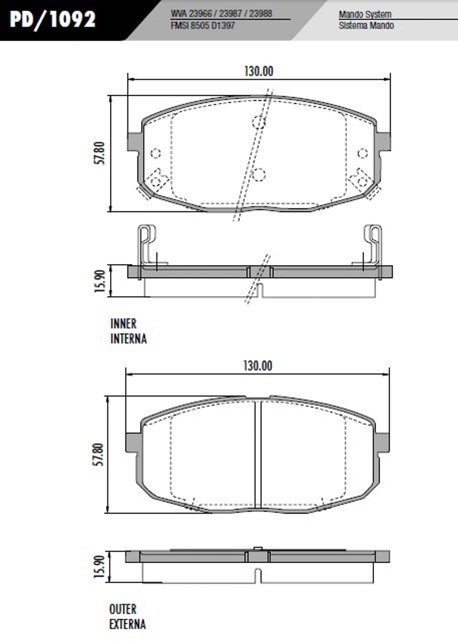 Pastilha de Freio - Fras-le - PD/1092 - Jogo