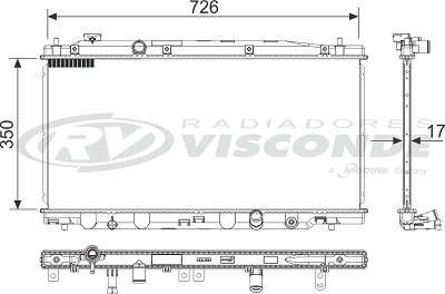 Radiador de Água Alumínio Leve Unitário - Visconde - 12605 - Unitário