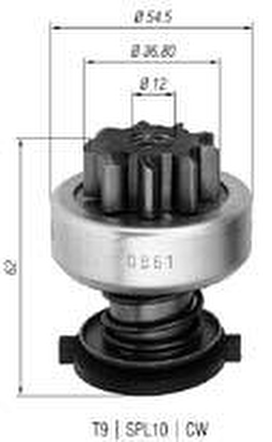 Impulsor de Partida do Motor de Arranque Automotivo Unidade - Zen - 0861 - Unitário