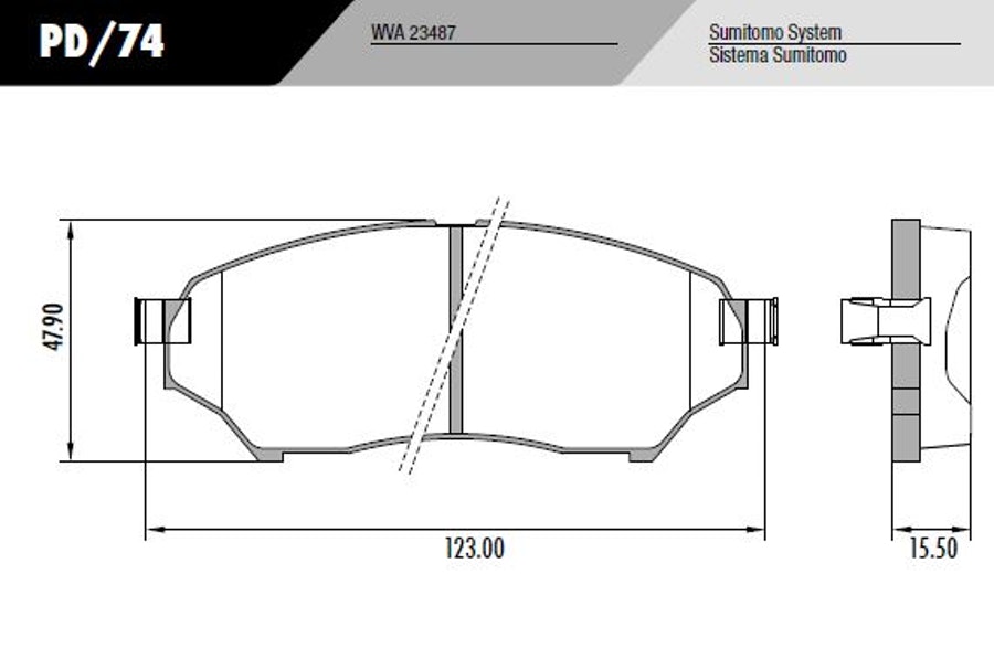 Pastilha de freio - Fras-le - PD/74 - Jogo