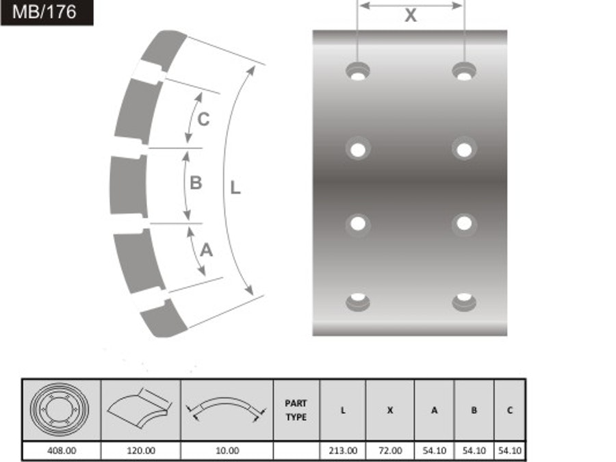 Lona de Freio - Fras-le - MB/176 - Par