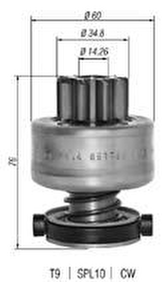 Impulsor de Partida do Motor de Arranque - Zen - 1624 - Unitário