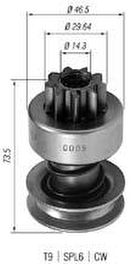 Impulsor de Partida do Motor de Arranque - Zen - 0005 - Unitário