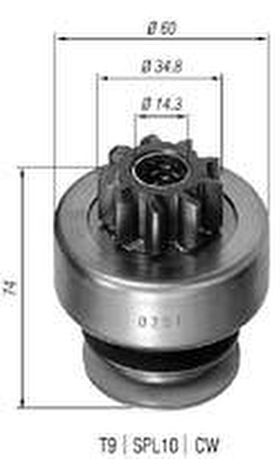 Impulsor de Partida do Motor de Arranque Automotivo Unitário - Zen - 0291 - Unitário