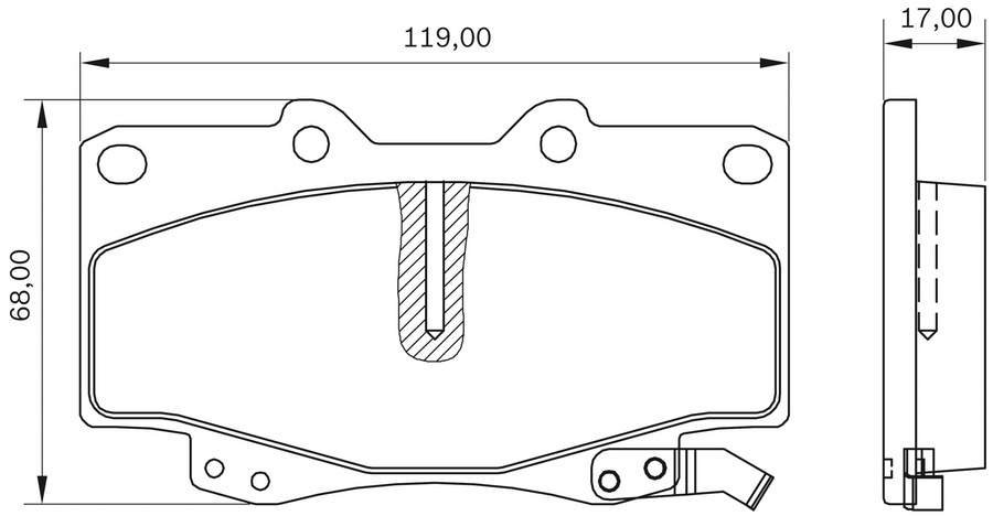 Pastilha de Freio - BB 527 - Bosch - 0986BB0321 - Jogo