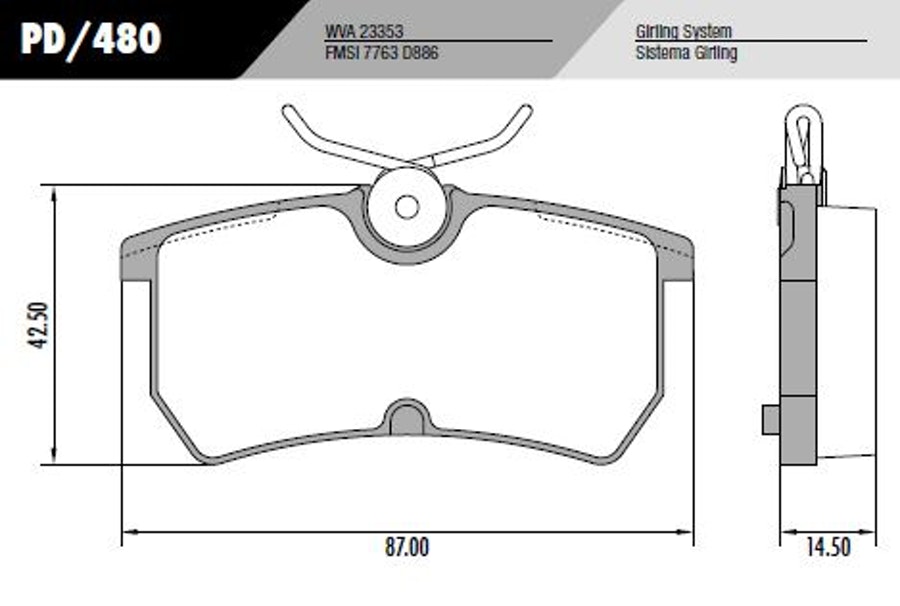 Pastilha de Freio - Fras-le - PD/480 - Jogo