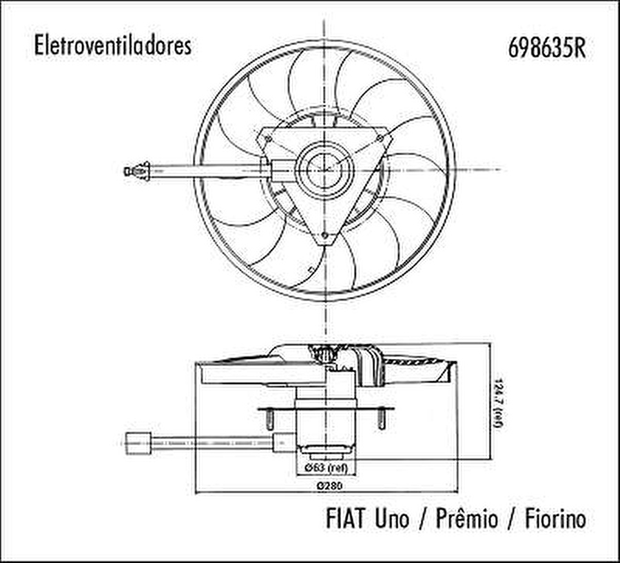 Eletroventilador - Valeo - 698635R - Unitário