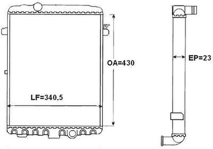 Radiador de Resfriamento Automotivo para Volkswagen Gol Parati Voyage Saveiro G1 - Valeo - TA369001R - Unitário
