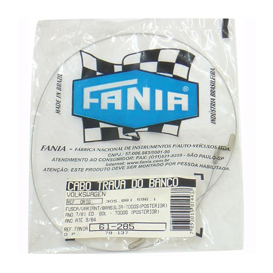 Cabo do Banco - Fania - 61-285 - Unitário