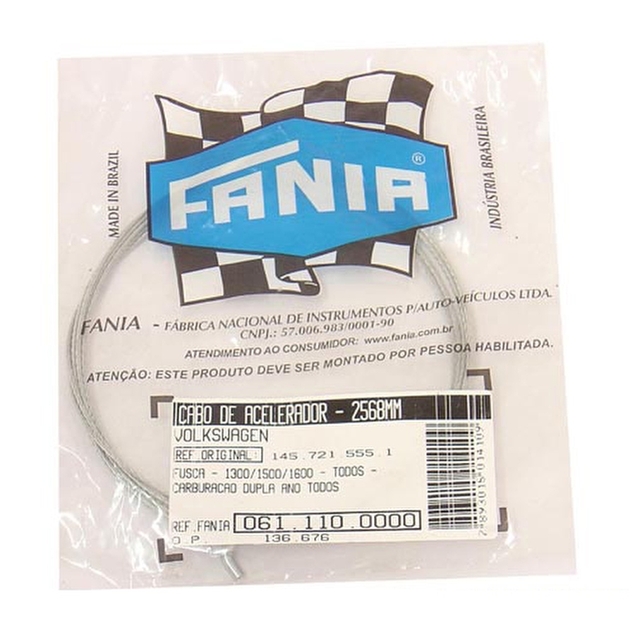Cabo do Acelerador - Fania - 61-110 - Unitário