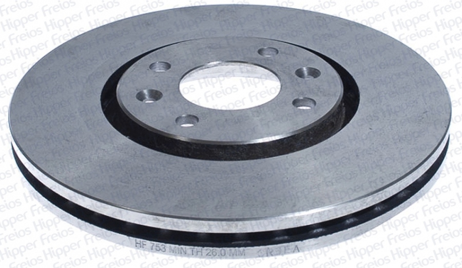 Disco de Freio Ventilado sem Cubo - Hipper Freios - HF 753 - Par
