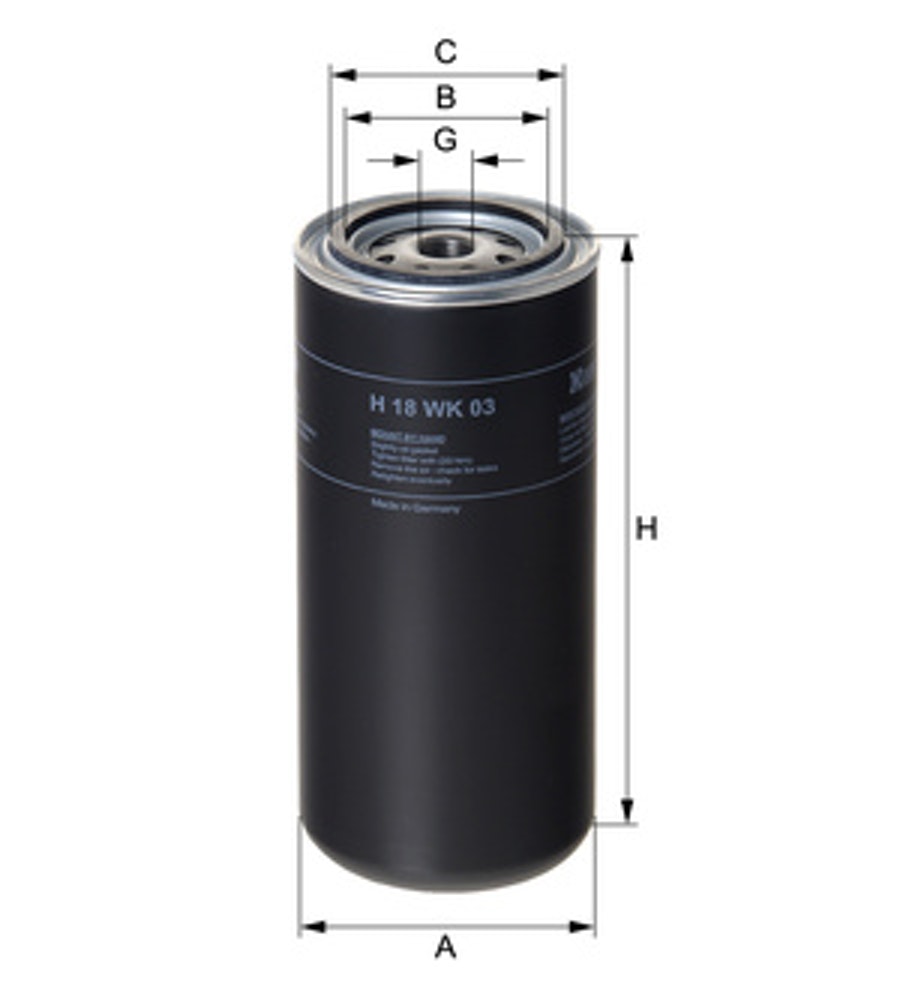Elemento Filtro Combustível - Hengst - H18WK03 - Unitário