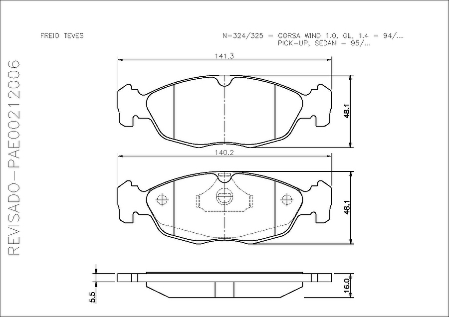 Pastilha de Freio Dianteira - Cobreq - N-324 - Jogo
