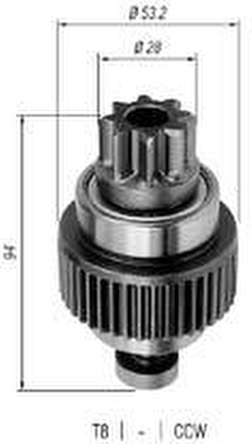 Impulsor de Partida do Motor de Arranque - Zen - 0793 - Unitário