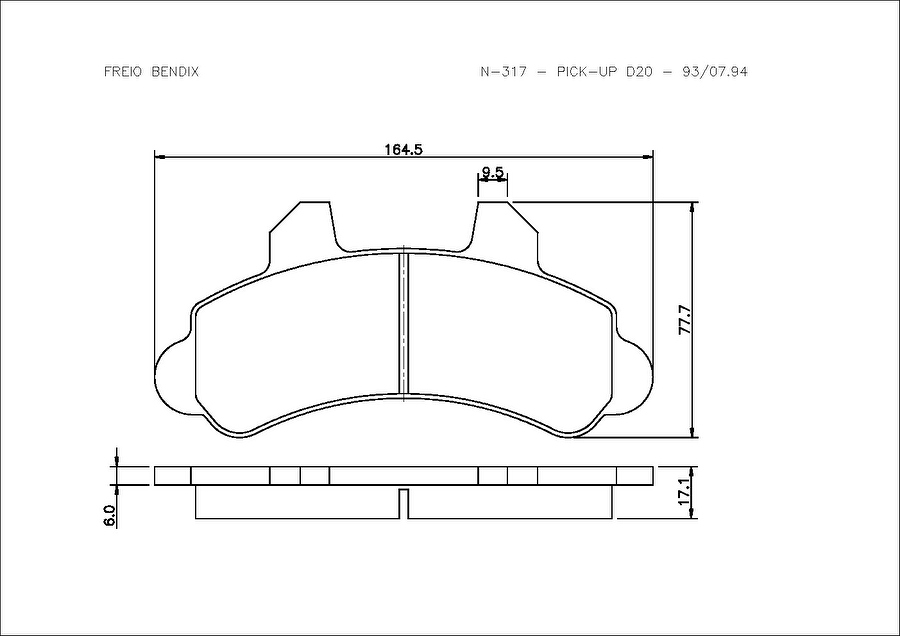 Pastilha de Freio Dianteira - Cobreq - N-317 - Jogo