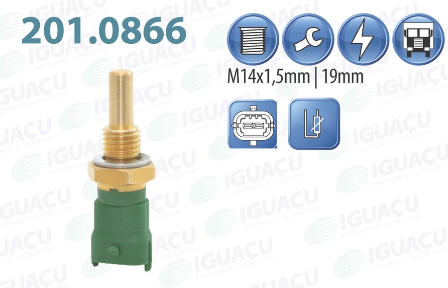 Sensor de Temperatura de Água - Iguaçu - 201.0866 - Unitário