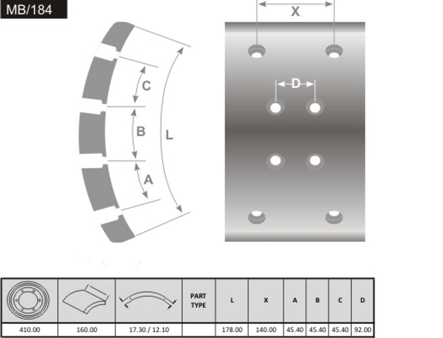 Lona de Freio - Fras-le - MB/184 - Par