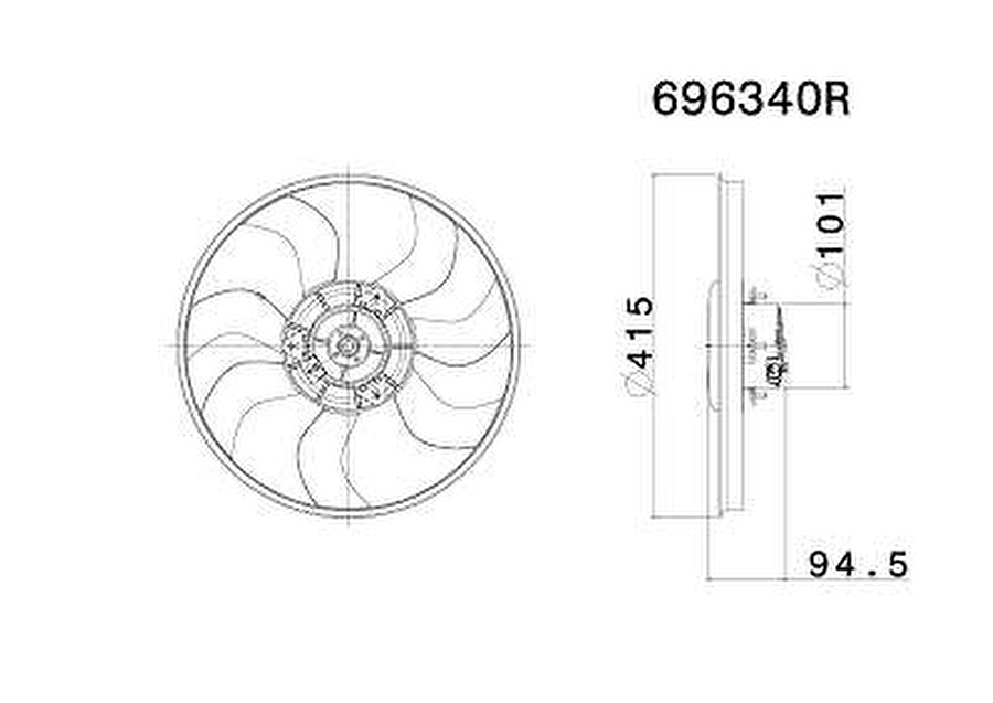 Eletroventilador - Valeo - 696340R - Unitário