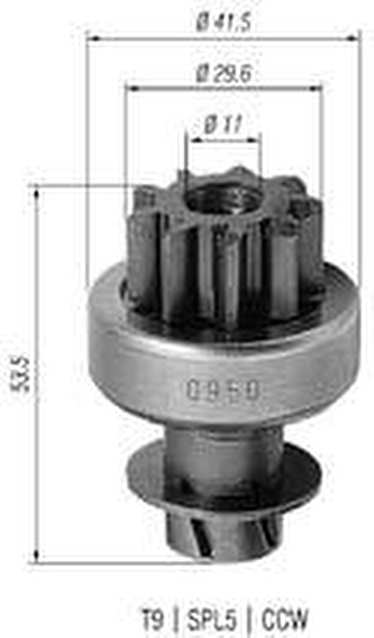 Impulsor de Partida do Motor de Arranque - Zen - 0950 - Unitário