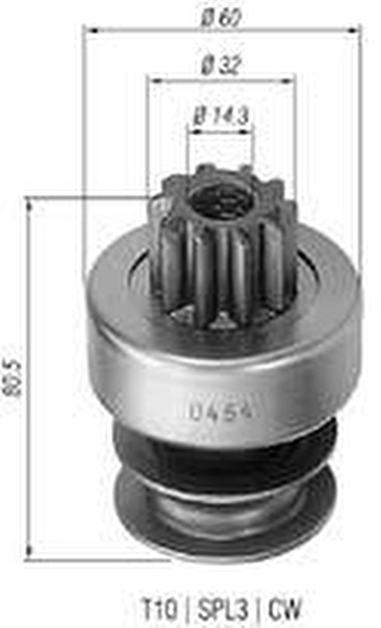 Impulsor de Partida do Motor de Arranque - Zen - 0454 - Unitário