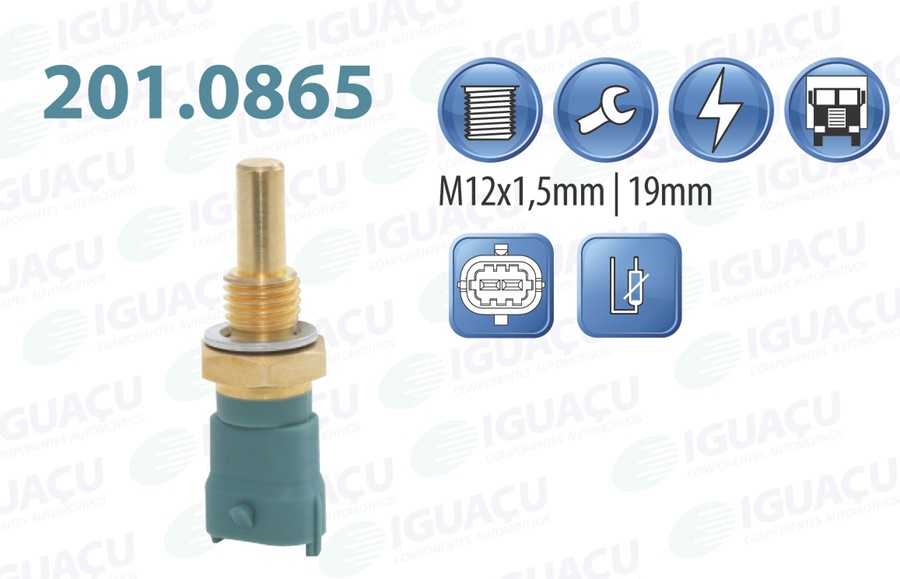 Sensor de Temperatura de Água - Iguaçu - 201.0865 - Unitário