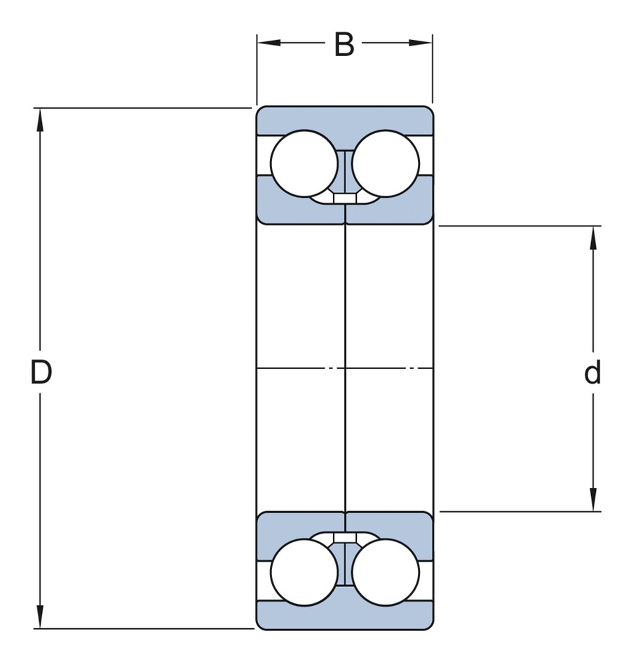 Rolamento de esferas de contato angular  - SKF - 7204 BECBJ - Unitário