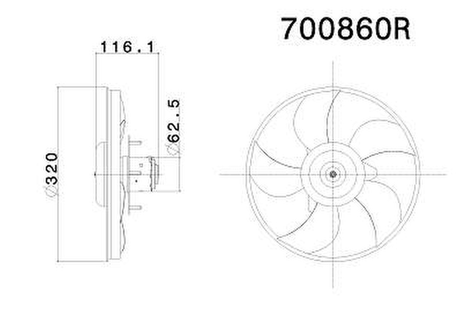 Eletroventilador - Valeo - 700860R - Unitário