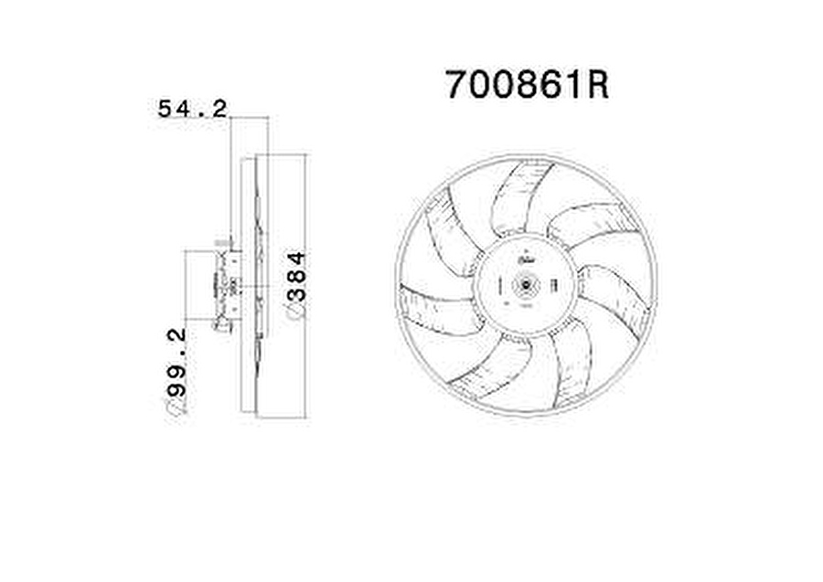 Eletroventilador - Valeo - 700861R - Unitário