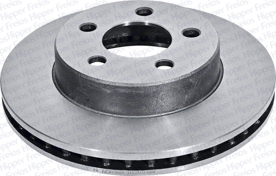 Disco de Freio Ventilado sem Cubo - Hipper Freios - HF 723A - Par